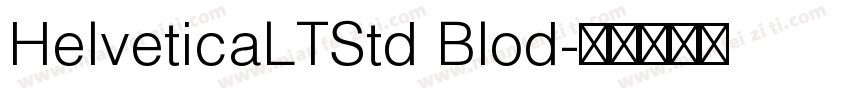 HelveticaLTStd Blod字体转换